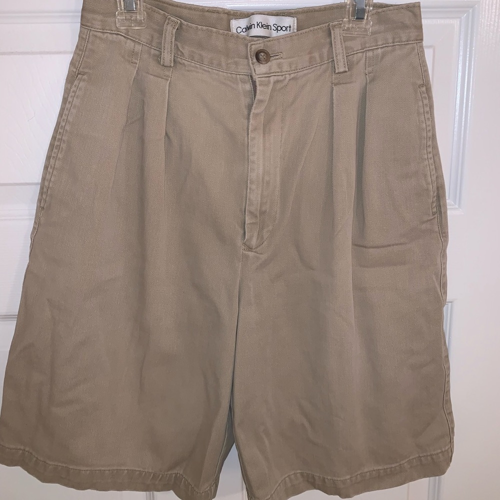 Calvin Klein Sport - vintage small khaki bremuda shorts